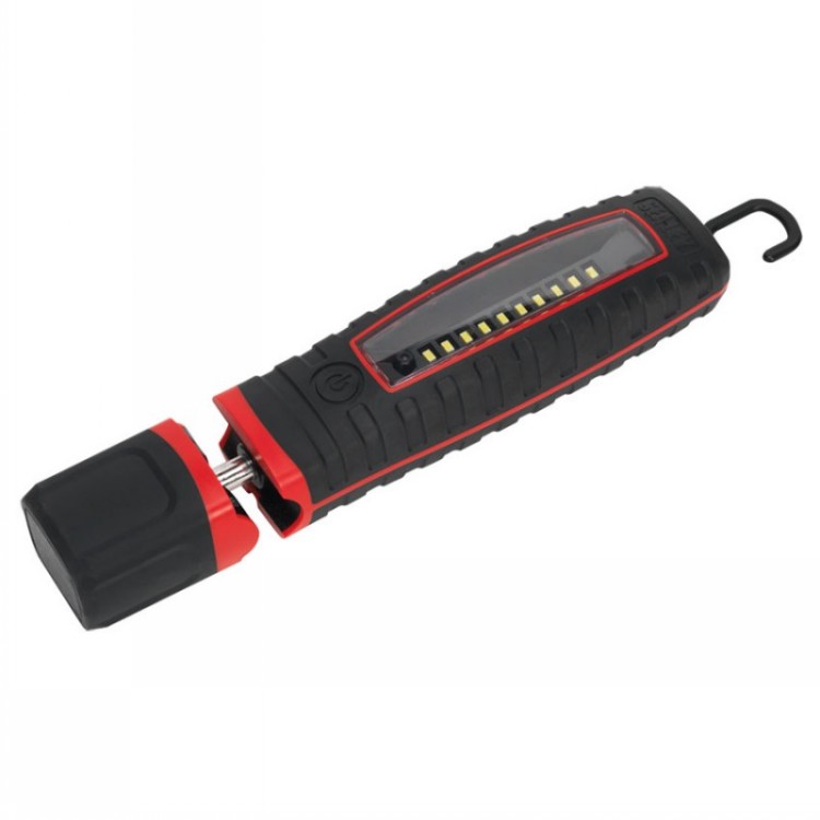  Cordless 360&deg; 10 SMD + 3W LED Rechargeable Inspection Lamp Lithium-ion