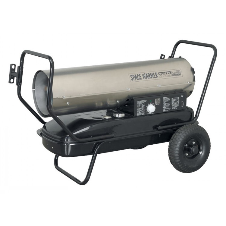 Sealey AB1008SS Paraffin, Kerosene &amp; Diesel Space Heater - Stainless Steel