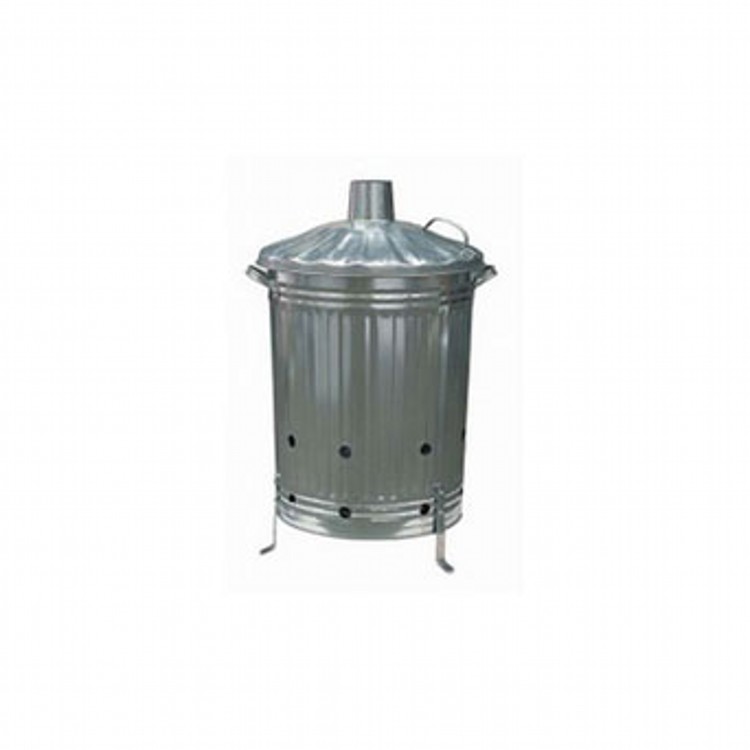 Garden Galvanised Incinerator Bin 90 Litre
