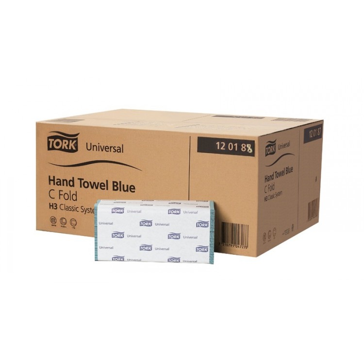 Tork Universal Blue C-fold Hand Towel - 1 ply