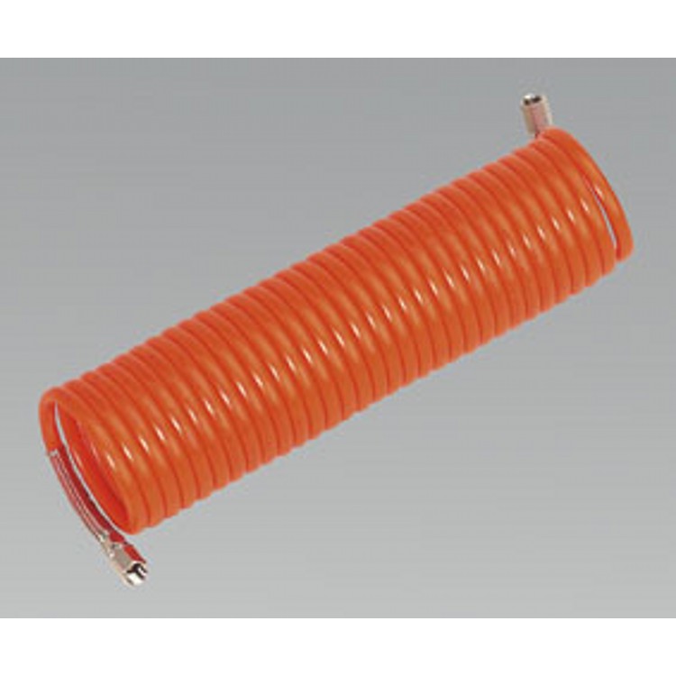 Air Hose Coiled 10M x 08mm 1/4" Bsp
