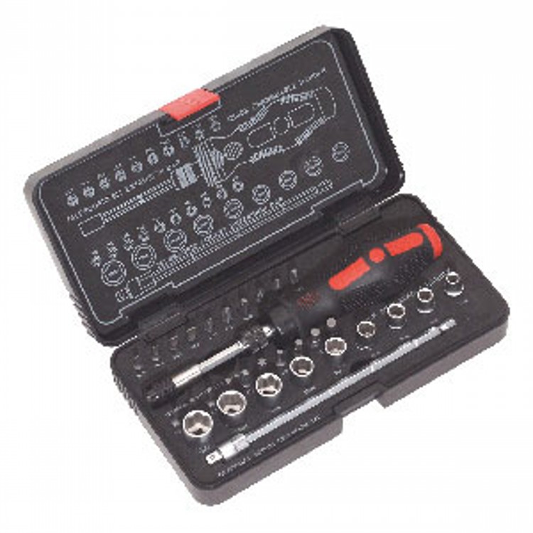 Ratchet Driver Socket &amp; Bit Set 32pc