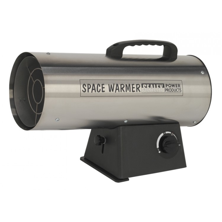Sealey LP50S Space Heater Propane Heater 33,000-55,000Btu/hr - Stainless Steel