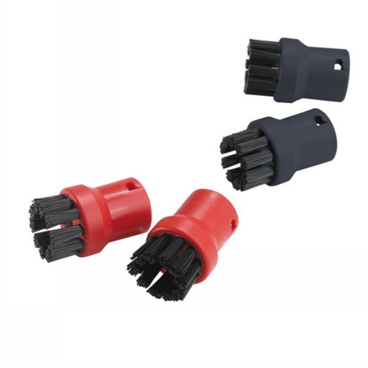 Karcher Steam Cleaner Round Bristles Nozzles Pack of Four (2 Red 2 Black)