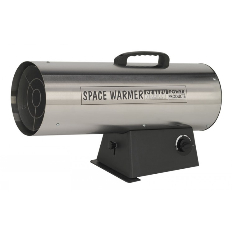 Sealey Space Heater LP100S Propane Heater 68,000-97,000Btu/hr - Stainless Steel