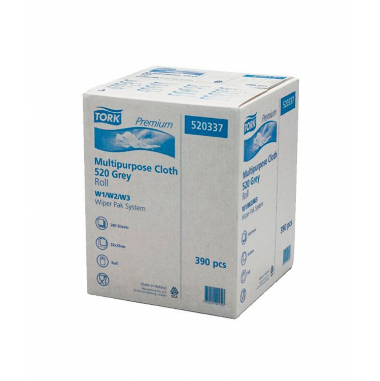 Tork Premium Multipurpose Cloth 520 Grey Combi Roll