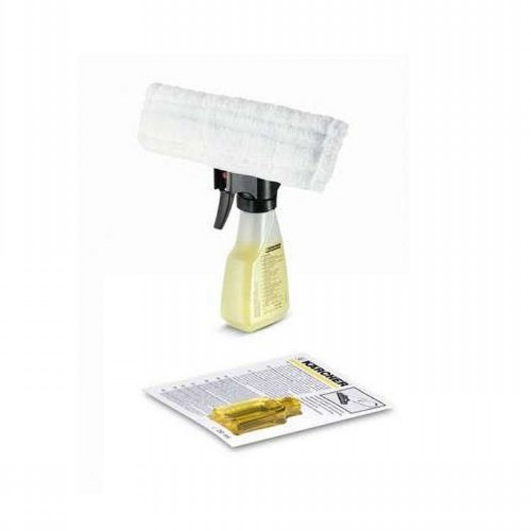 Karcher WV50 Spray Bottle with absorbant cloth and detergent sachet