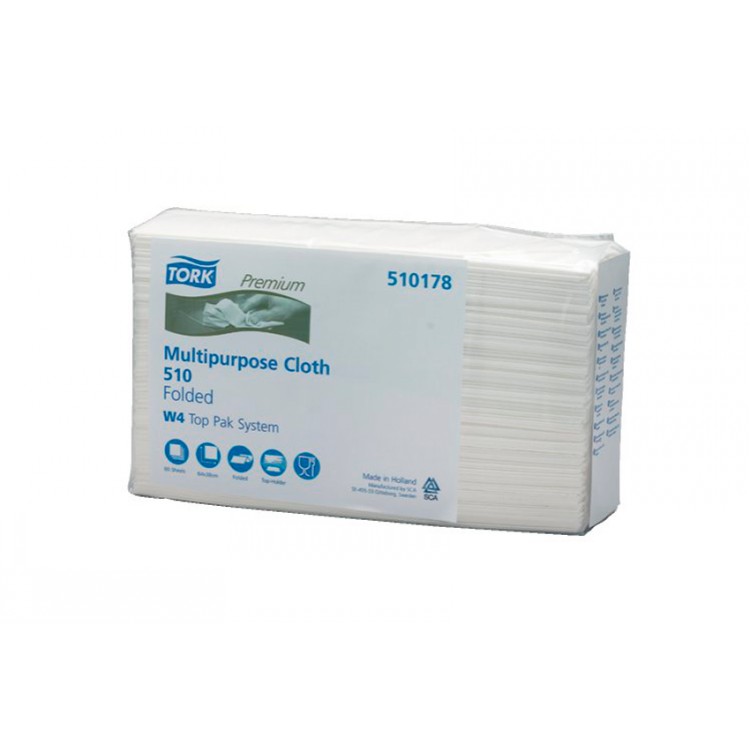 Tork Premium Multipurpose Cloth 510 Folded W4 top pack
