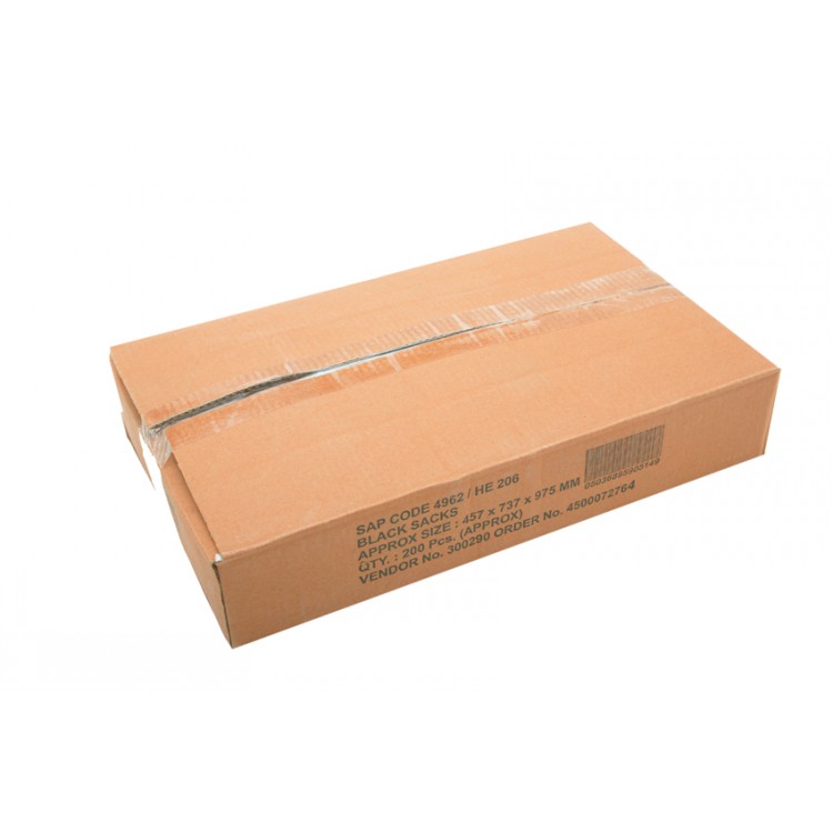 Refuse Sack H/Duty black Pack 200